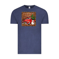 Vintage Denim christmas truck coaster Vintage Tee - JahusDesignShop