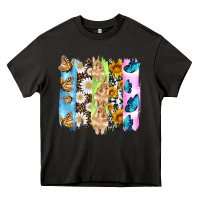Asphalt easter bunny butterfly daisy and sunflower with cowhide and  leopard b Heavy Core Tee - Artiststas