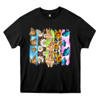 Black easter bunny butterfly daisy and sunflower with cowhide and  leopard b Heavy Core Tee - Artiststas