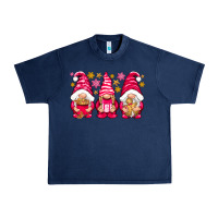 Navy Pink Christmas gnomes Urban Heavy Tee - NancyCooperArtShop