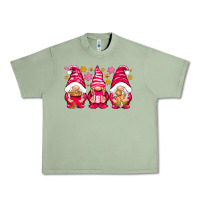Oil Green Pink Christmas gnomes Urban Heavy Tee - NancyCooperArtShop