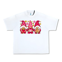 White Pink Christmas gnomes Urban Heavy Tee - NancyCooperArtShop