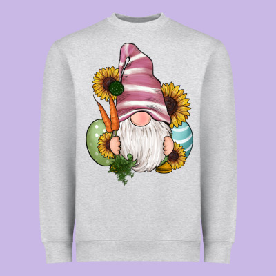 Easter Gnomes Egg Carrot Sunflowers Heavyweight Sweatshirt Designed By Ranaportraitstore