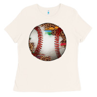 Bone western baseball leopard serape pattern Ladies Tee - Artiststas