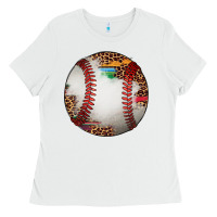 Western Baseball Leopard Serape Pattern Ladies Tee | Teevron