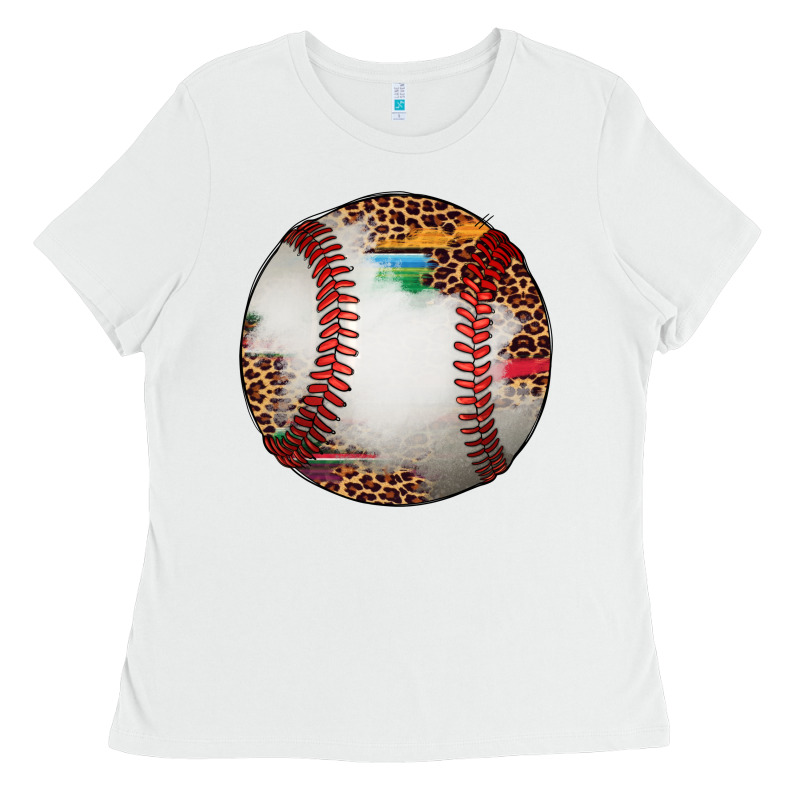 Western Baseball Leopard Serape Pattern Ladies Tee by Artiststas | Teevron