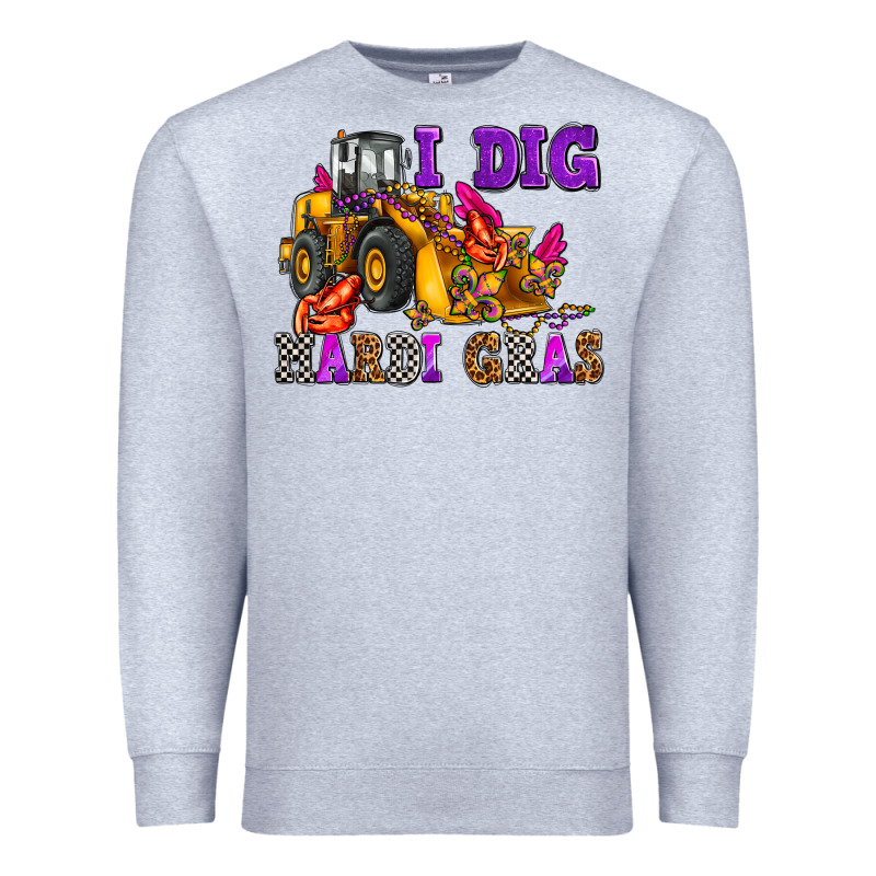 I Dig Mardi Gras Olivia Premium Sweatshirt by OliviaCreatesArt | Teevron