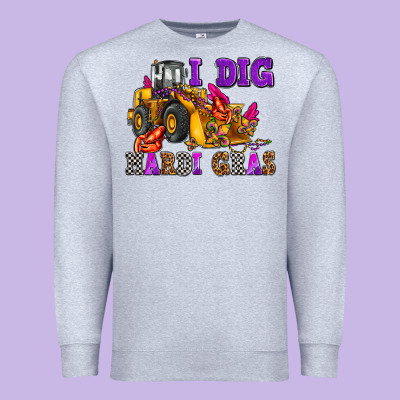 I Dig Mardi Gras Olivia Premium Sweatshirt Designed By Oliviacreatesart