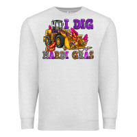 Oatmeal Heather i dig mardi gras olivia Premium Sweatshirt - OliviaCreatesArt