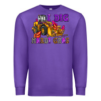 Purple i dig mardi gras olivia Premium Sweatshirt - OliviaCreatesArt