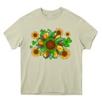 Mossy st patricks sunflowers with shamrock and glitters with leopard Heavy Core Tee - Artiststas