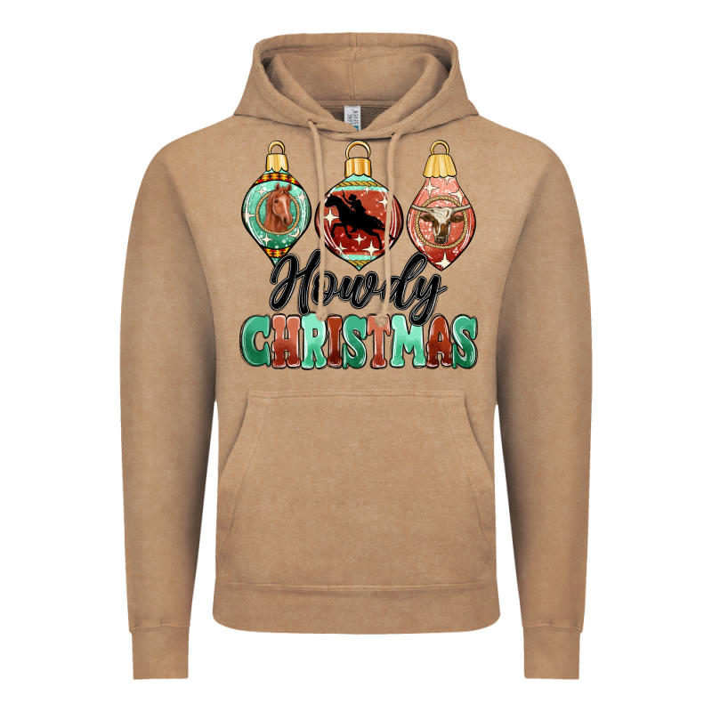 Howdy Christmas Vintage Hoodie by MaliasSmallBusiness | Teevron
