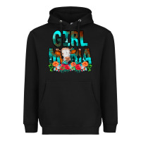 Black Girl Mama Flowers Cow Heavyweight Hoodie - CowCowDesign