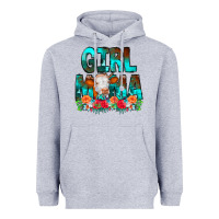 Heather Grey Girl Mama Flowers Cow Heavyweight Hoodie - CowCowDesign