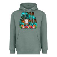 Sage Girl Mama Flowers Cow Heavyweight Hoodie - CowCowDesign