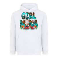 White Girl Mama Flowers Cow Heavyweight Hoodie - CowCowDesign