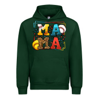Forest Green Leopard Softball And Baseball Mama Mother's Day Urban Hoodie - LillyAllenDesigns