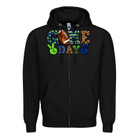 Black Game day green and blue team color Zipper Hoodie - HowdyJamesFarm