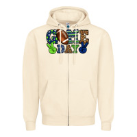 Sandshell Game day green and blue team color Zipper Hoodie - HowdyJamesFarm
