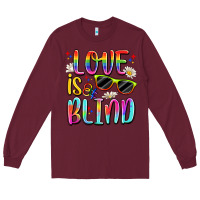 Burgundy love is blind Long Sleeve Tee - Artiststas