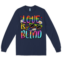 Navy love is blind Long Sleeve Tee - Artiststas