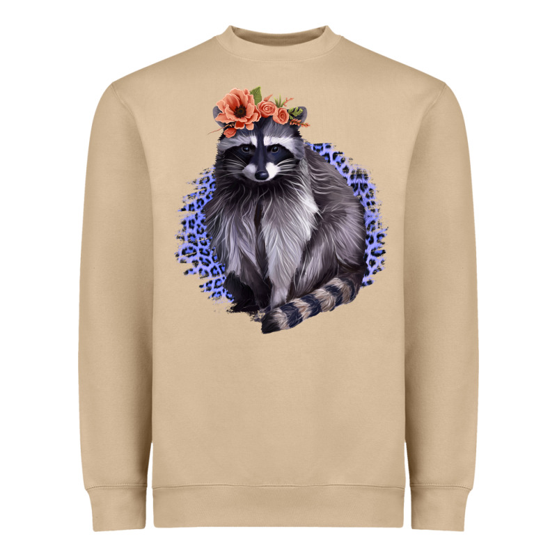 Raccoon With Flowers Heavyweight Sweatshirt by Bettercallsaul | Teevron