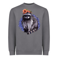 Storm Raccoon with Flowers Heavyweight Sweatshirt - Bettercallsaul