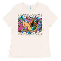 Bone easter farm chicken chick rooster daisys butterfly sunflower eggs glit Ladies Tee - Artiststas