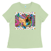 Matcha easter farm chicken chick rooster daisys butterfly sunflower eggs glit Ladies Tee - Artiststas