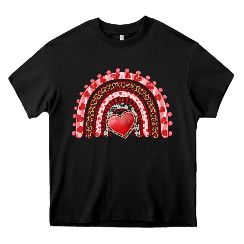 Valentine's Day Rainbow With Heart Heavy Core Tee by AdoDesignShop | Teevron