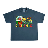Midnight Navy Small town Christmas Urban Heavy Tee - NancyCooperArtShop