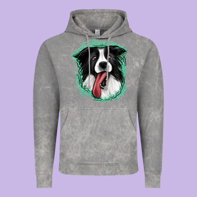 Border Collie Vintage Hoodie Designed By Jasminsmagicworld