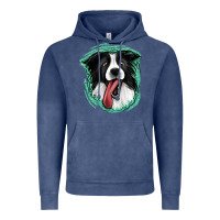 Vintage Denim border collie Vintage Hoodie - Jasminsmagicworld