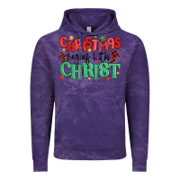 Cloud Purple christmas begins with christ Vintage Hoodie - MaliasSmallBusiness