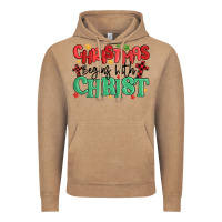 Vintage Coffee christmas begins with christ Vintage Hoodie - MaliasSmallBusiness