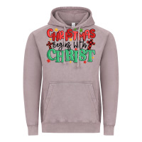 Vintage Zinc christmas begins with christ Vintage Hoodie - MaliasSmallBusiness
