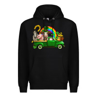 Black St. Patrick's Day farm animals Premium Hoodie - CowGirlArtShop