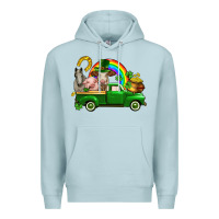 Blue Mist St. Patrick's Day farm animals Premium Hoodie - CowGirlArtShop