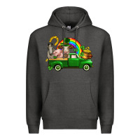 Charcoal Heather St. Patrick's Day farm animals Premium Hoodie - CowGirlArtShop