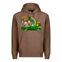 Chestnut St. Patrick's Day farm animals Premium Hoodie - CowGirlArtShop
