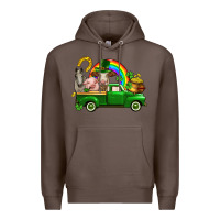 Coffee St. Patrick's Day farm animals Premium Hoodie - CowGirlArtShop