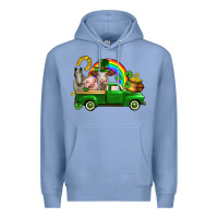 Colony Blue St. Patrick's Day farm animals Premium Hoodie - CowGirlArtShop