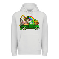 Dove Grey St. Patrick's Day farm animals Premium Hoodie - CowGirlArtShop