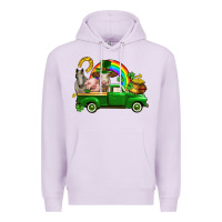 Lilac St. Patrick's Day farm animals Premium Hoodie - CowGirlArtShop