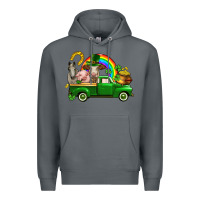 Rock St. Patrick's Day farm animals Premium Hoodie - CowGirlArtShop