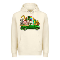 Sandshell St. Patrick's Day farm animals Premium Hoodie - CowGirlArtShop
