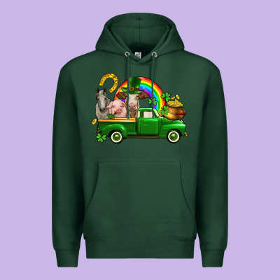 St. Patrick's Day Farm Animals Premium Hoodie Designed By Cowgirlartshop