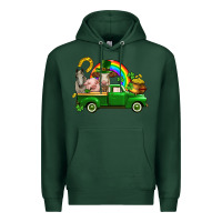 Sports Green St. Patrick's Day farm animals Premium Hoodie - CowGirlArtShop