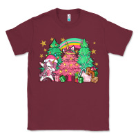 Burgundy Unicorn Christmas trees Classic Tee - NancyCooperArtShop
