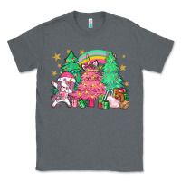 Charcoal Heather Unicorn Christmas trees Classic Tee - NancyCooperArtShop